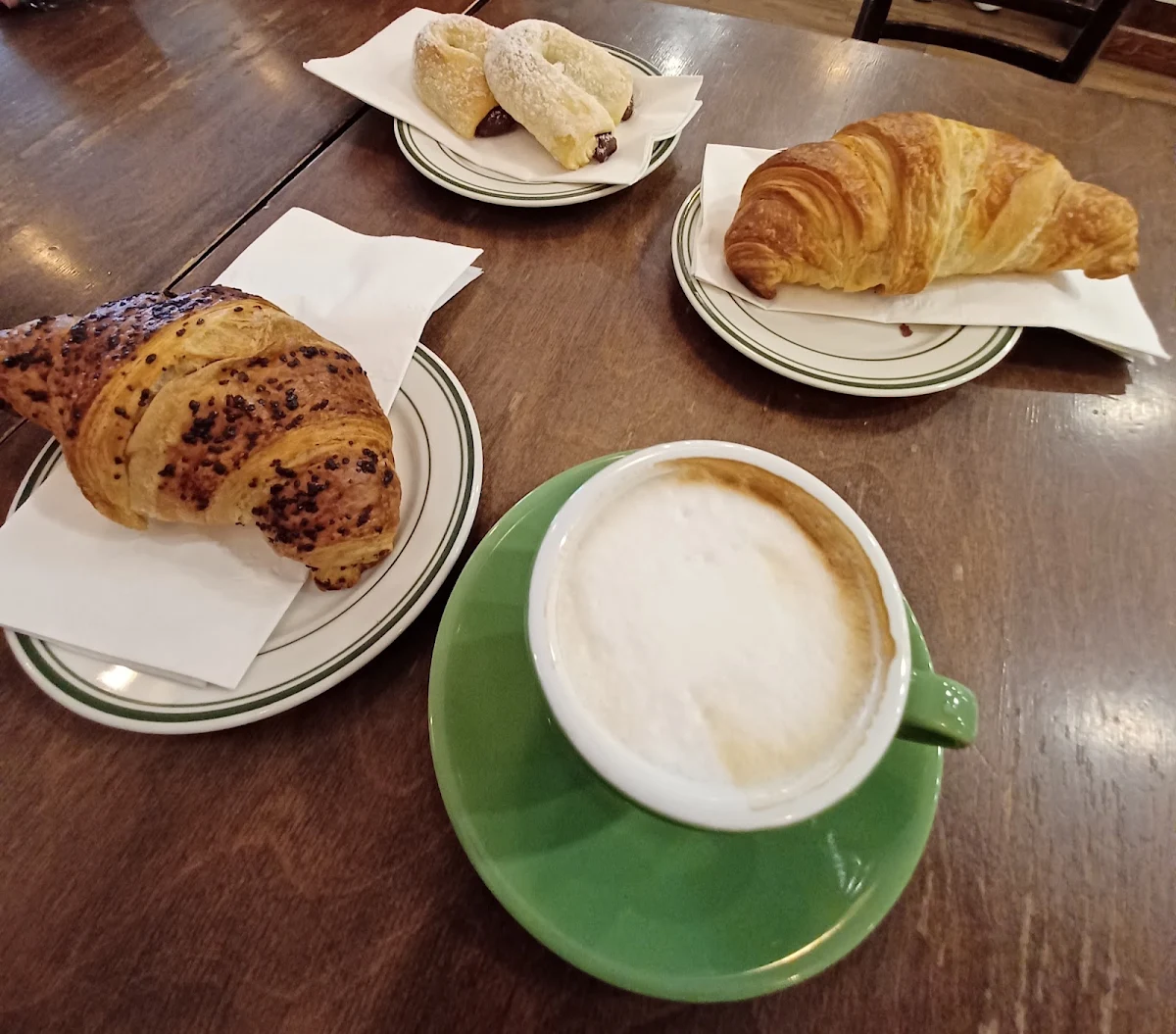 Chocolate Croissant and Croissant