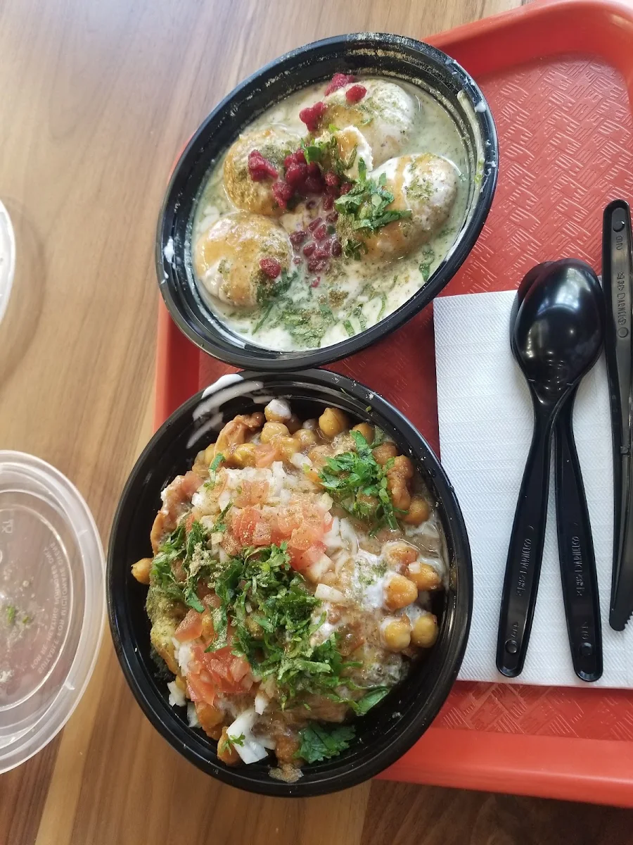 Samosa Chat and Delhi Chat