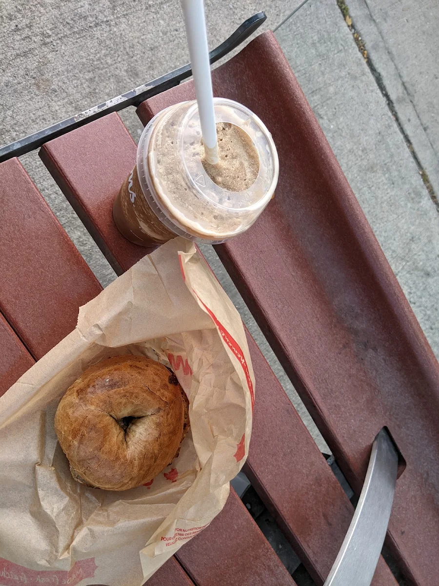Cinnamon Raisin Bagel with Peanut Butter