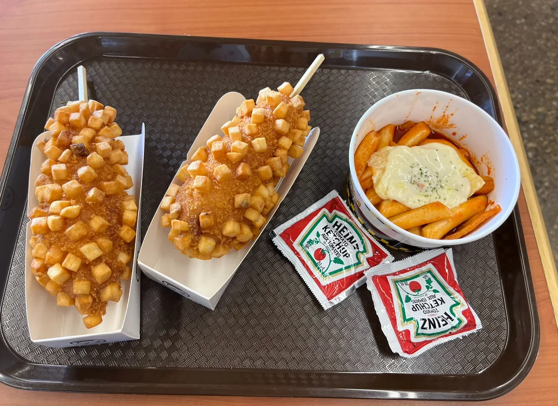 Korean Corn Dog and Ddukbokki