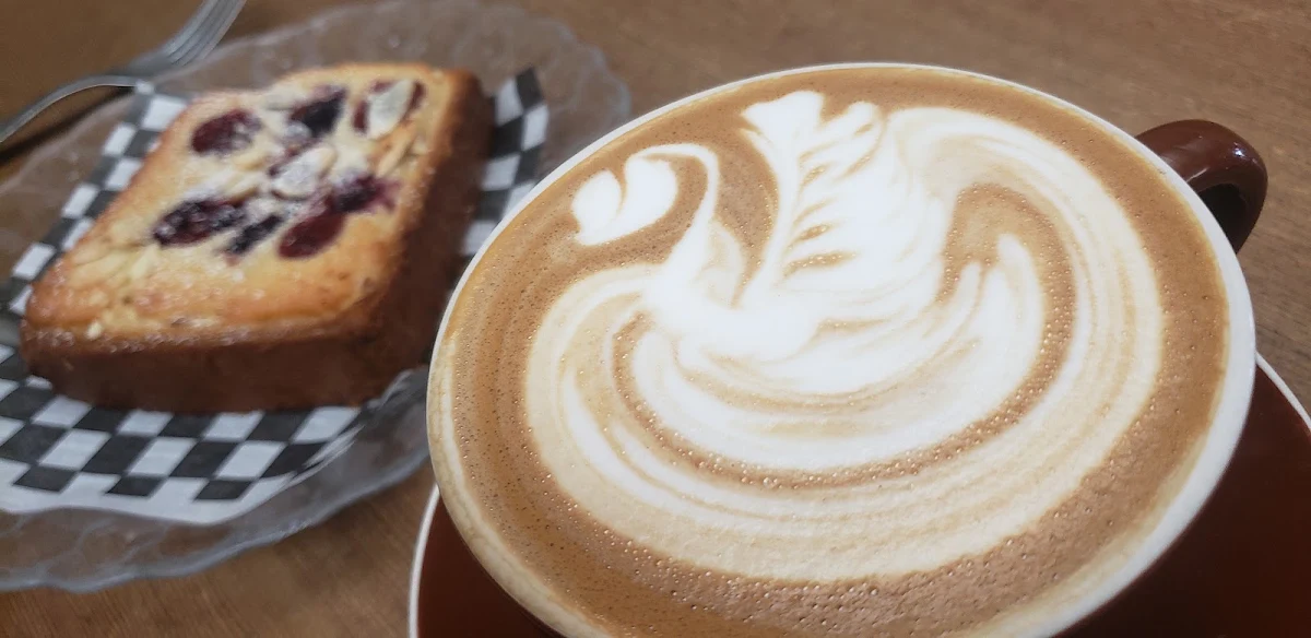 Cafe Mocha with Cranberry Almond Bostock