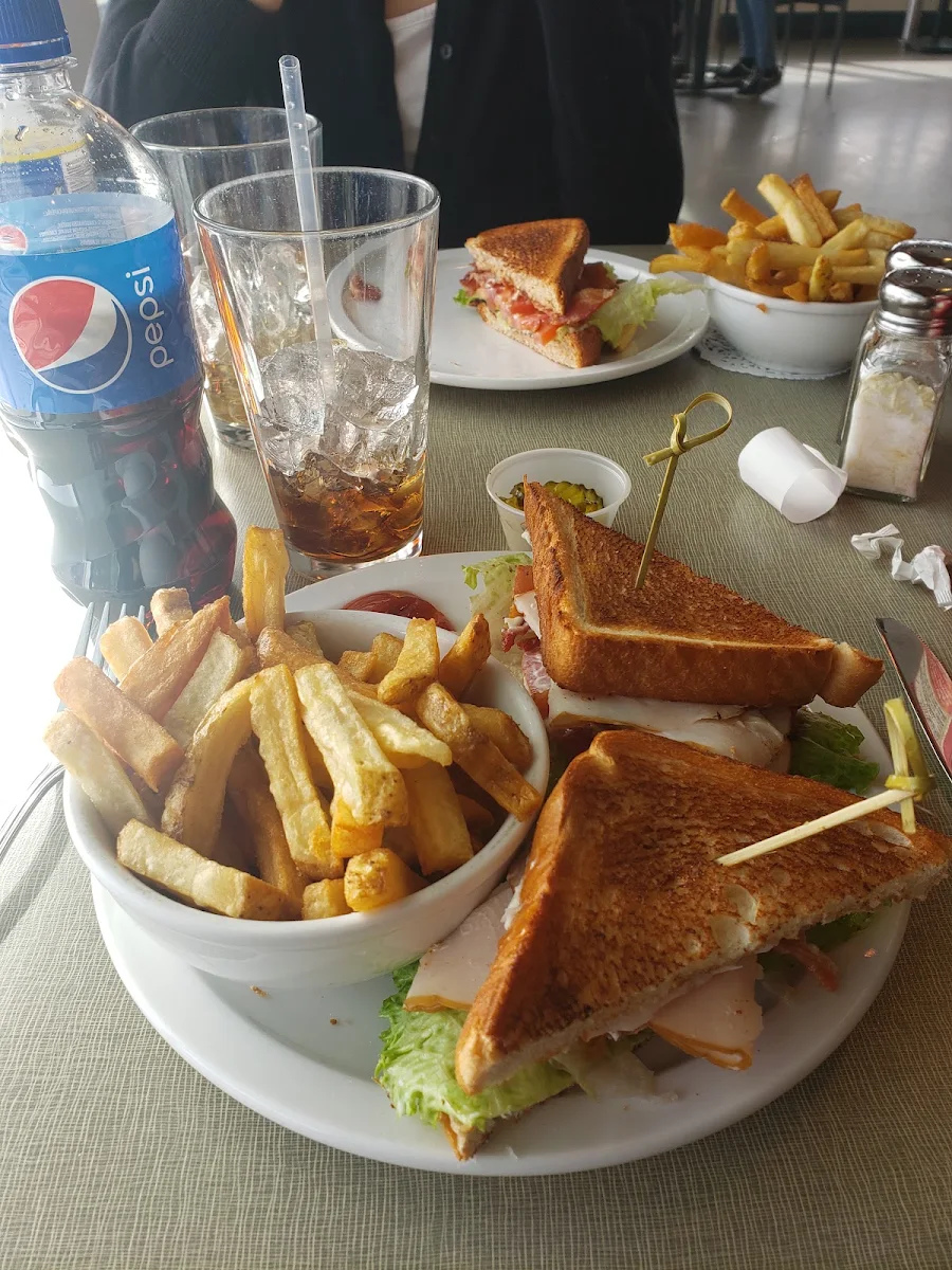 Chicken Club Sandwich with Fries
