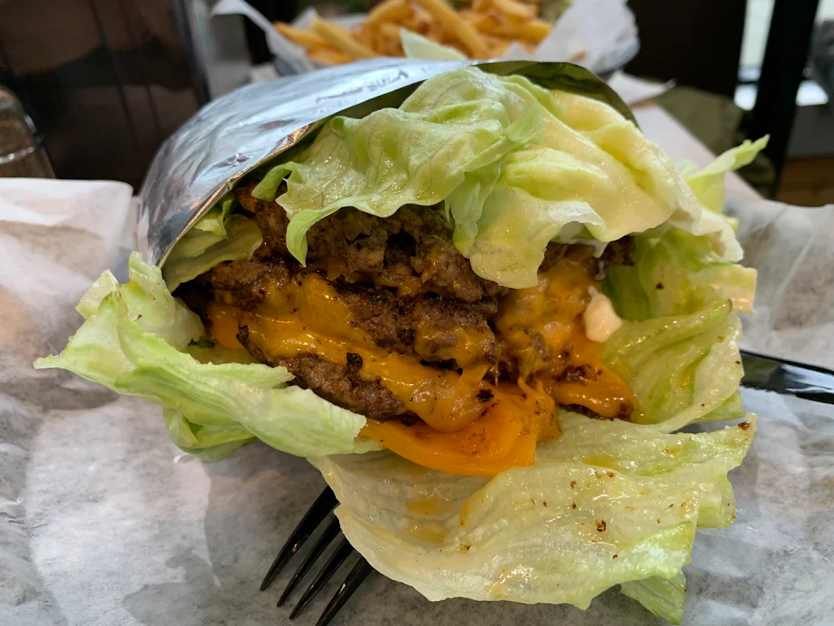 Triple King with Chedda Wrapped in Lettuce