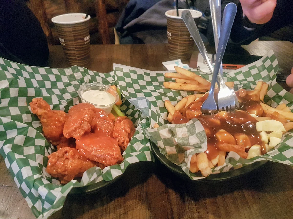 Poutine and Buffalo Wings