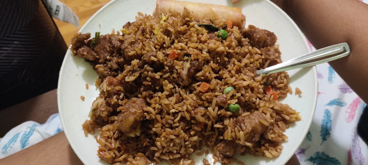 Garlic Dry Chicken Fried Rice