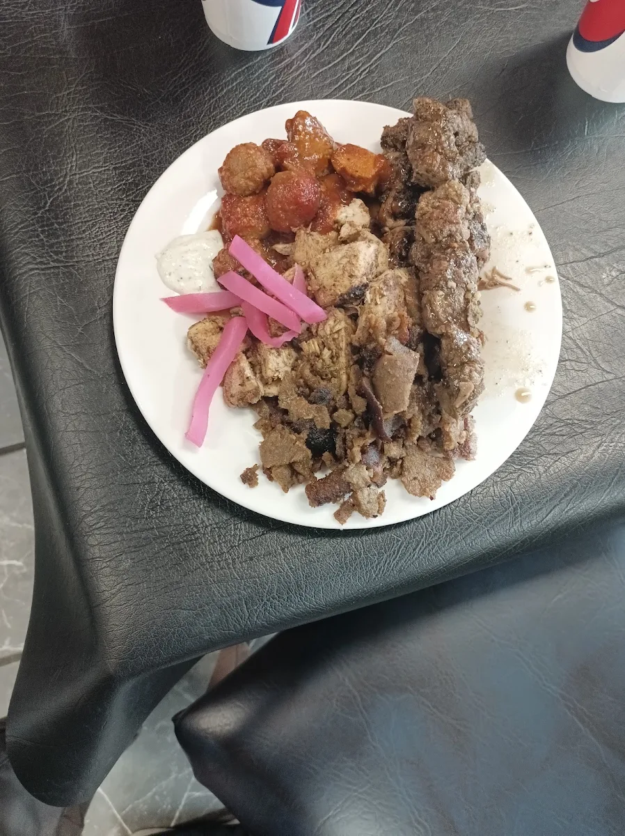 Meatballs Lamb Shish Kebab Chicken Shawarma