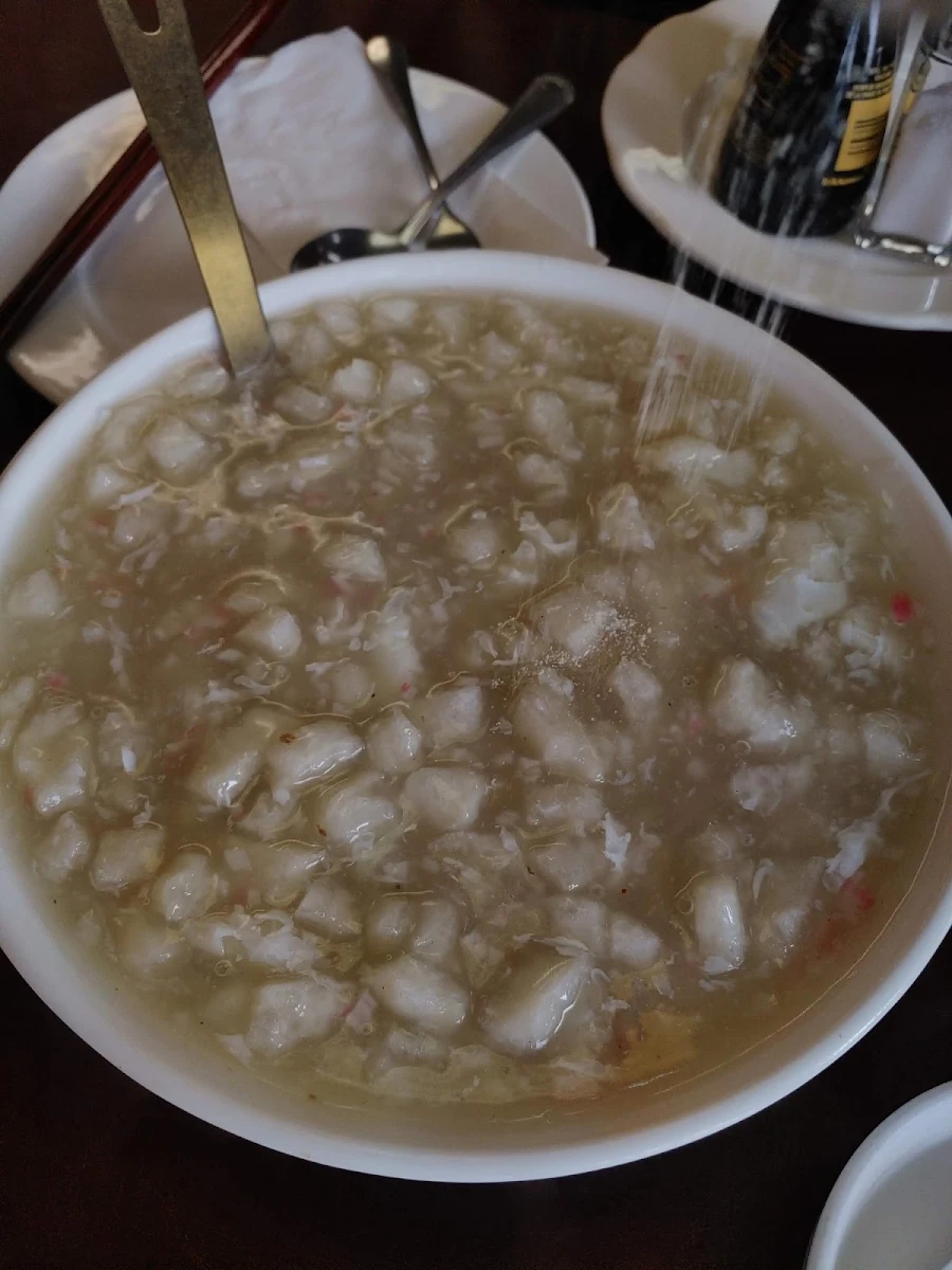 Fried Fish Maw in Crab Meat Soup