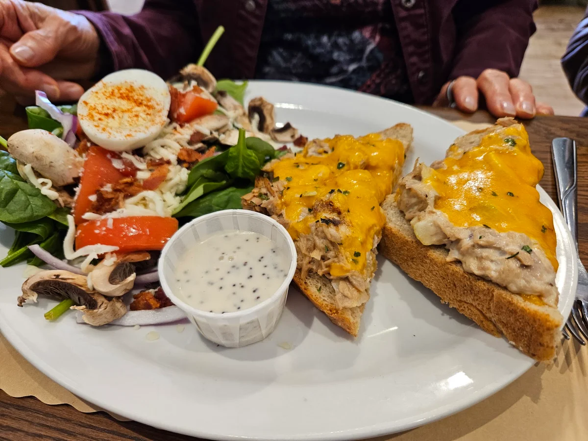 Tuna Melt with Salad