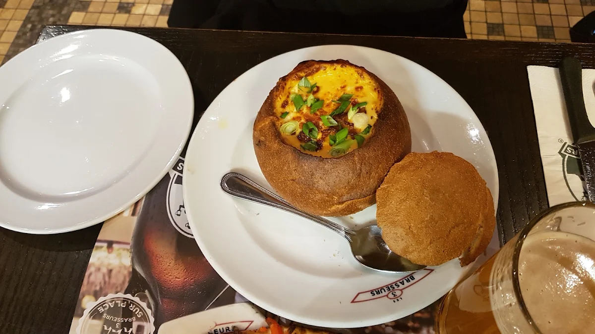 Cheddar Chowder in Bread Bowl