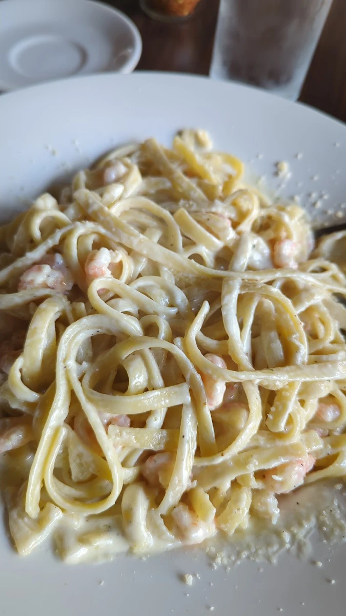 Spaghetti Alfredo Plus Crevettes Roses