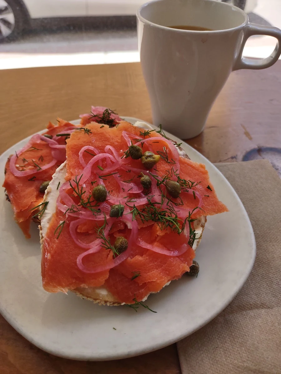 Cream Cheese and Smoked Salmon Bagel