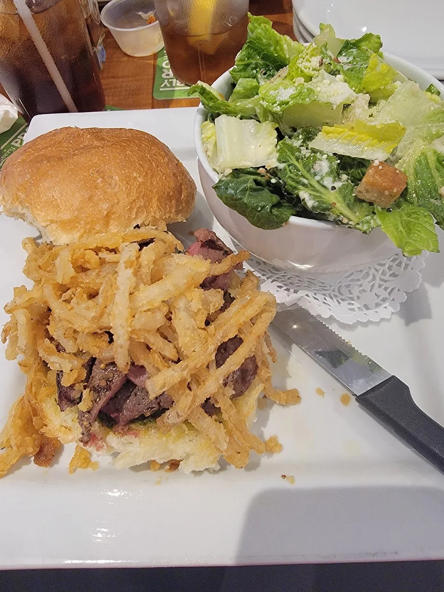 Steak Sandwich with Cesear Salad