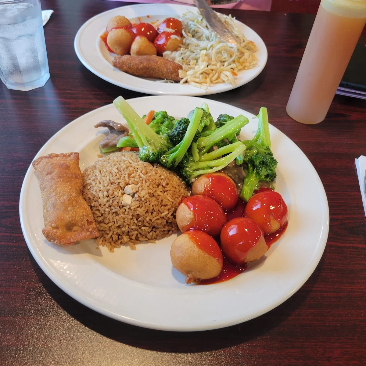 Combo 9 Spring Roll Subbed Chicken Fried Rice Sweet & Sour Chicken and Beef & Broccoli