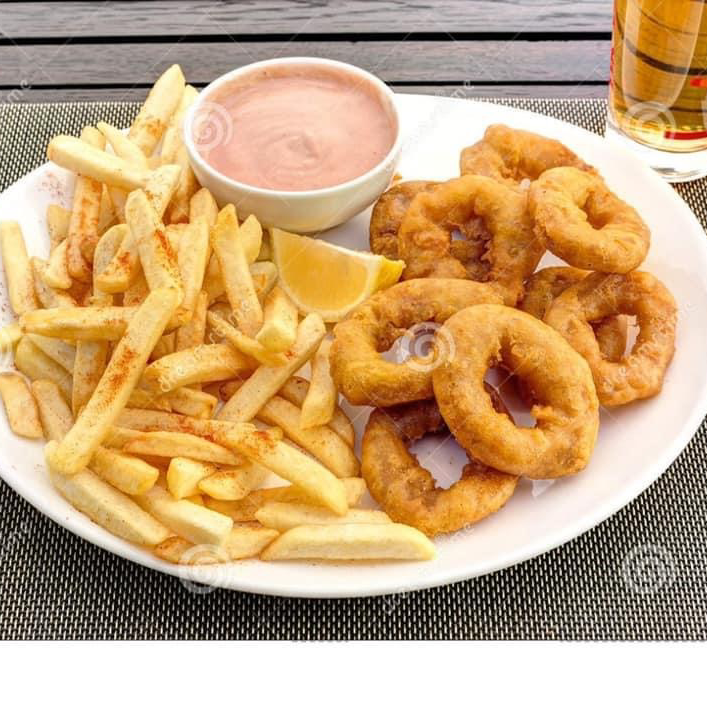 Fried Squid Rings & Fries
