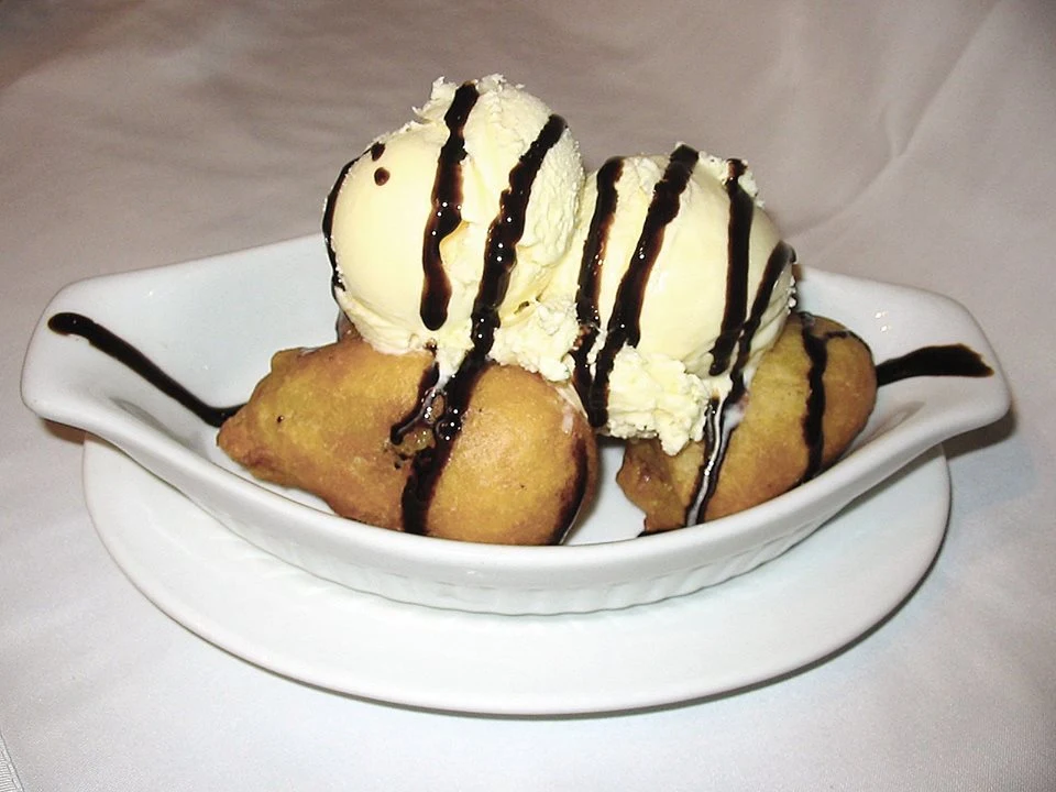 Fried Banana with Vanilla Ice Cream