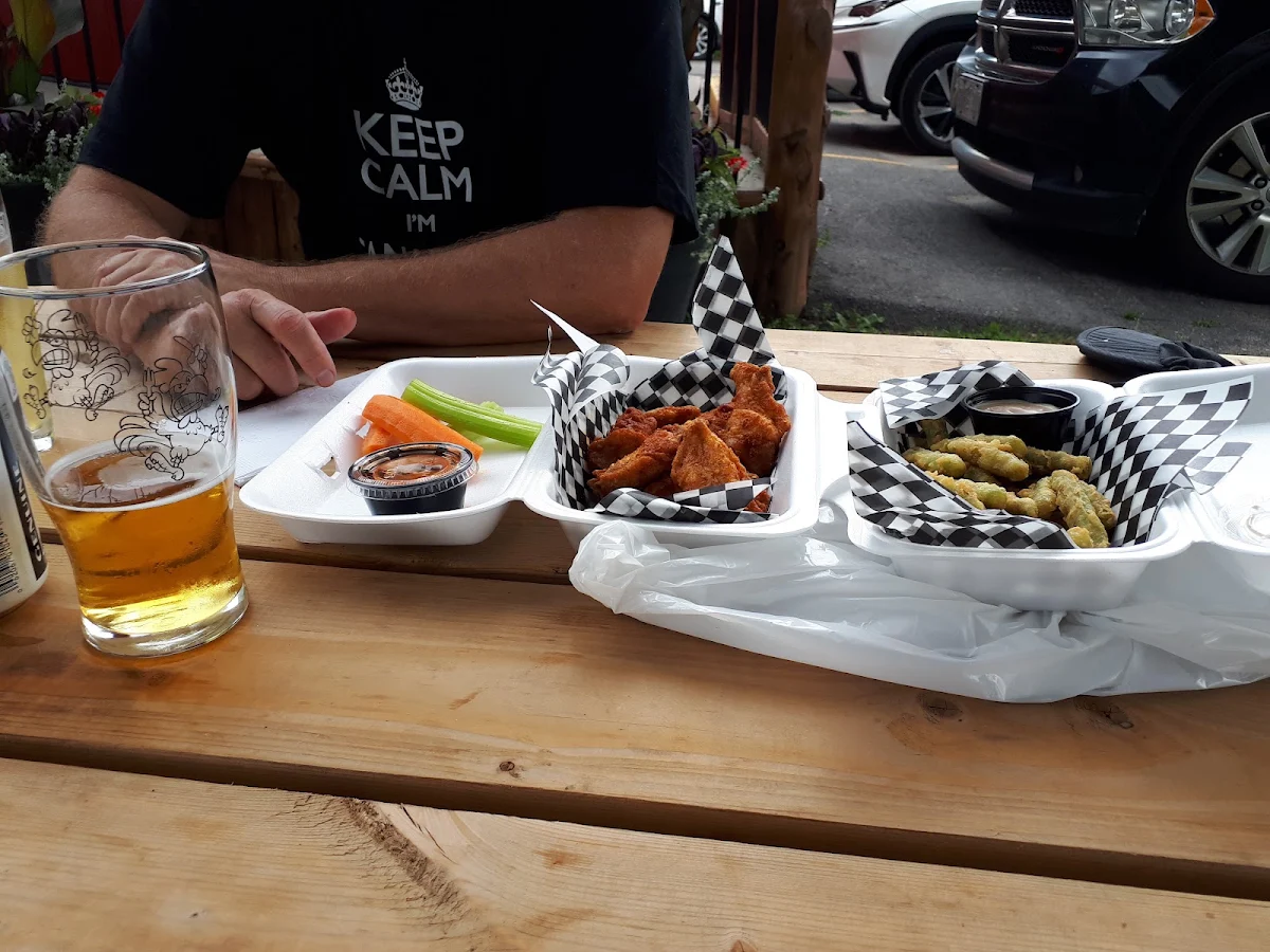 Chicken Wings & Fried Beans