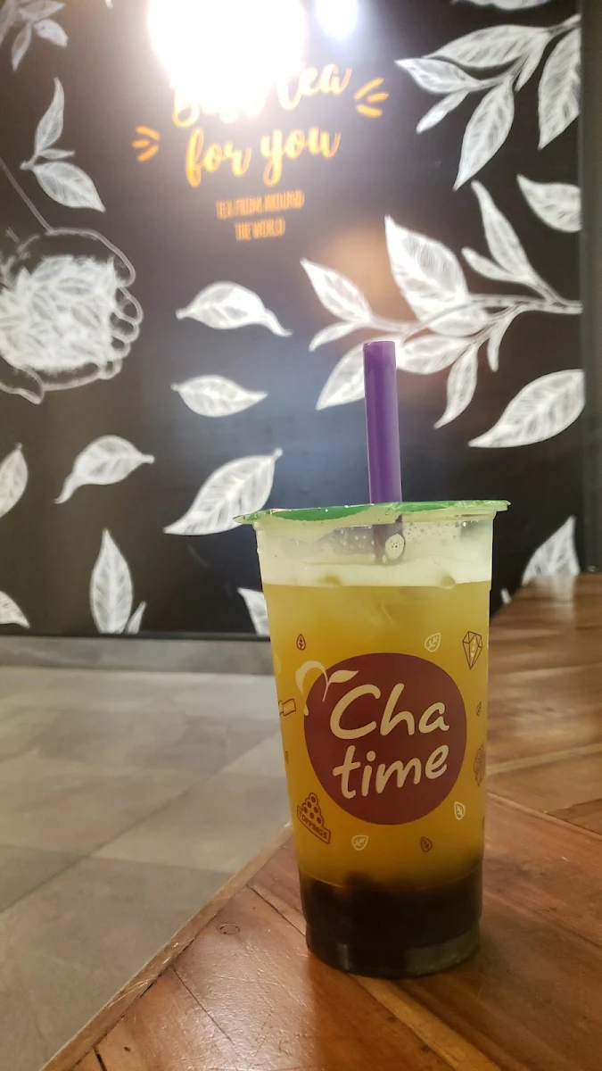 Peach Green Tea with Pearls