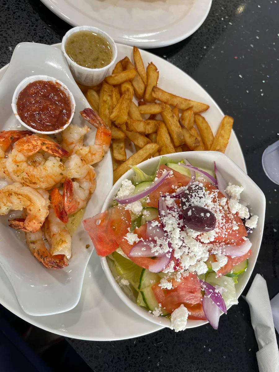 Grilled Shrimp with Greek Salad