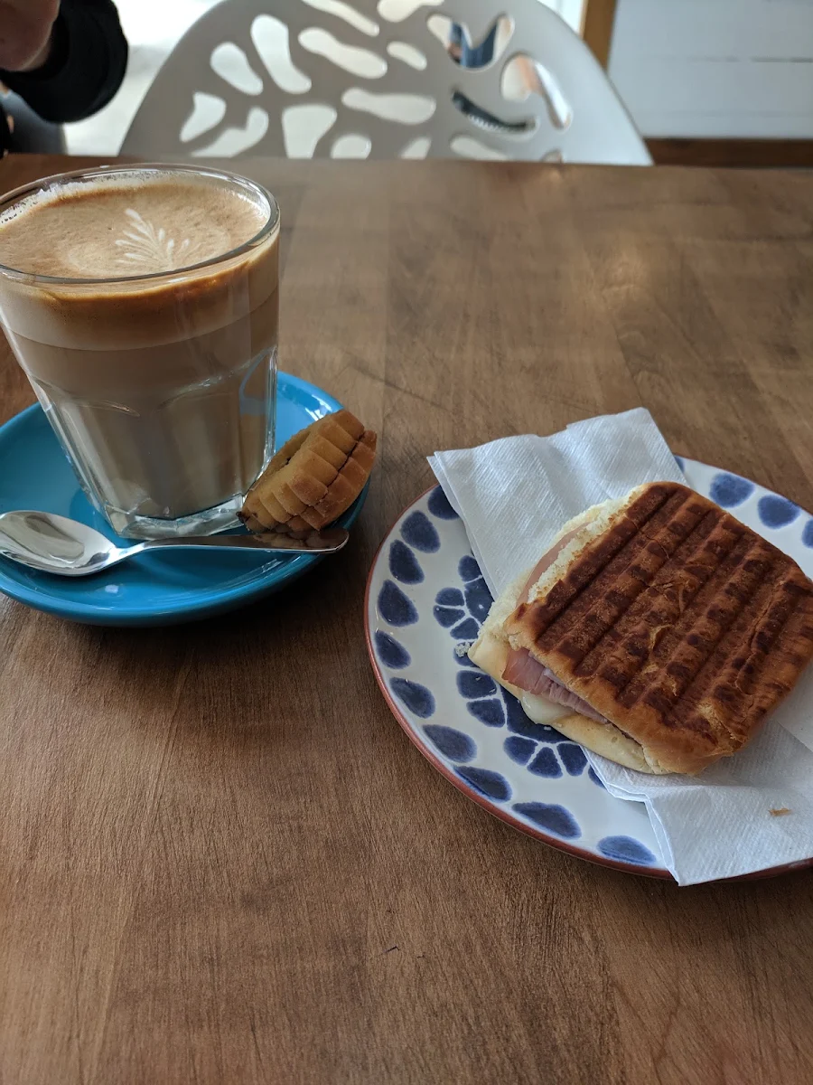 Latte and a Sandwich