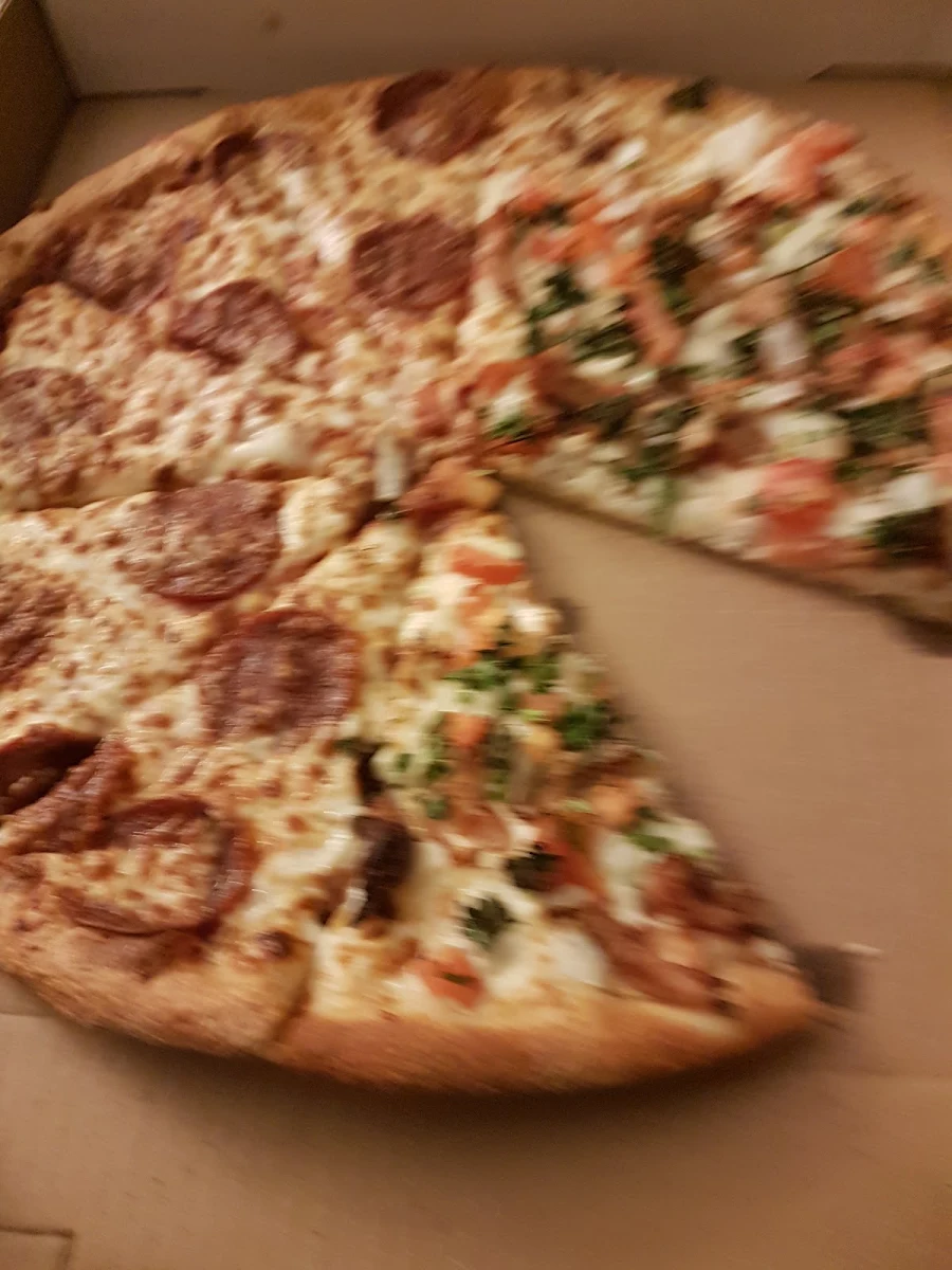 Half Pepperoni Pizza Half Shawarma