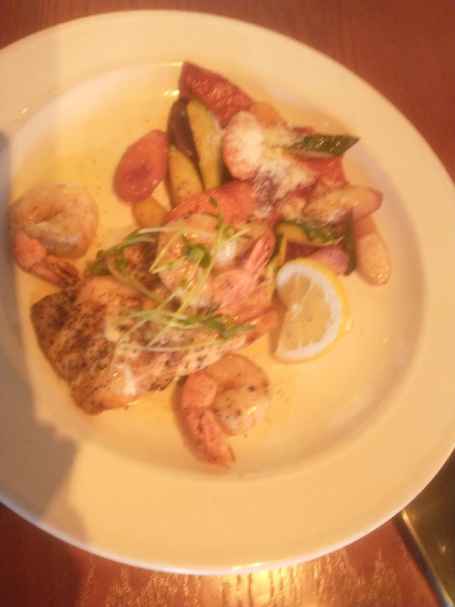 Salmon and Shrimp Scampi
