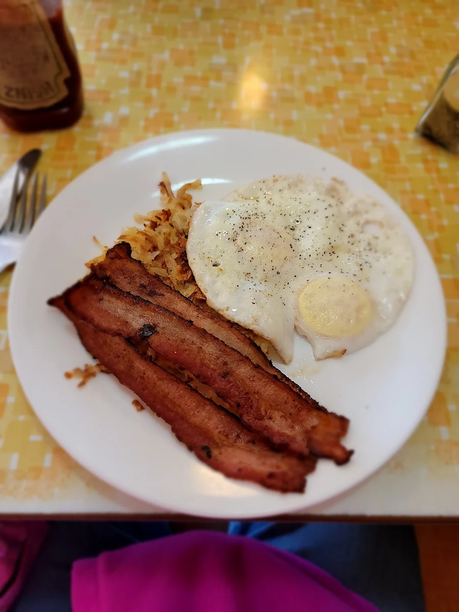 Two Eggs Scrambled with Bacon
