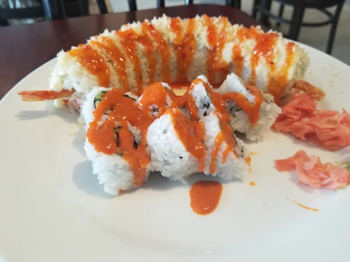 Crispy Roll and Spicy Salmon Roll