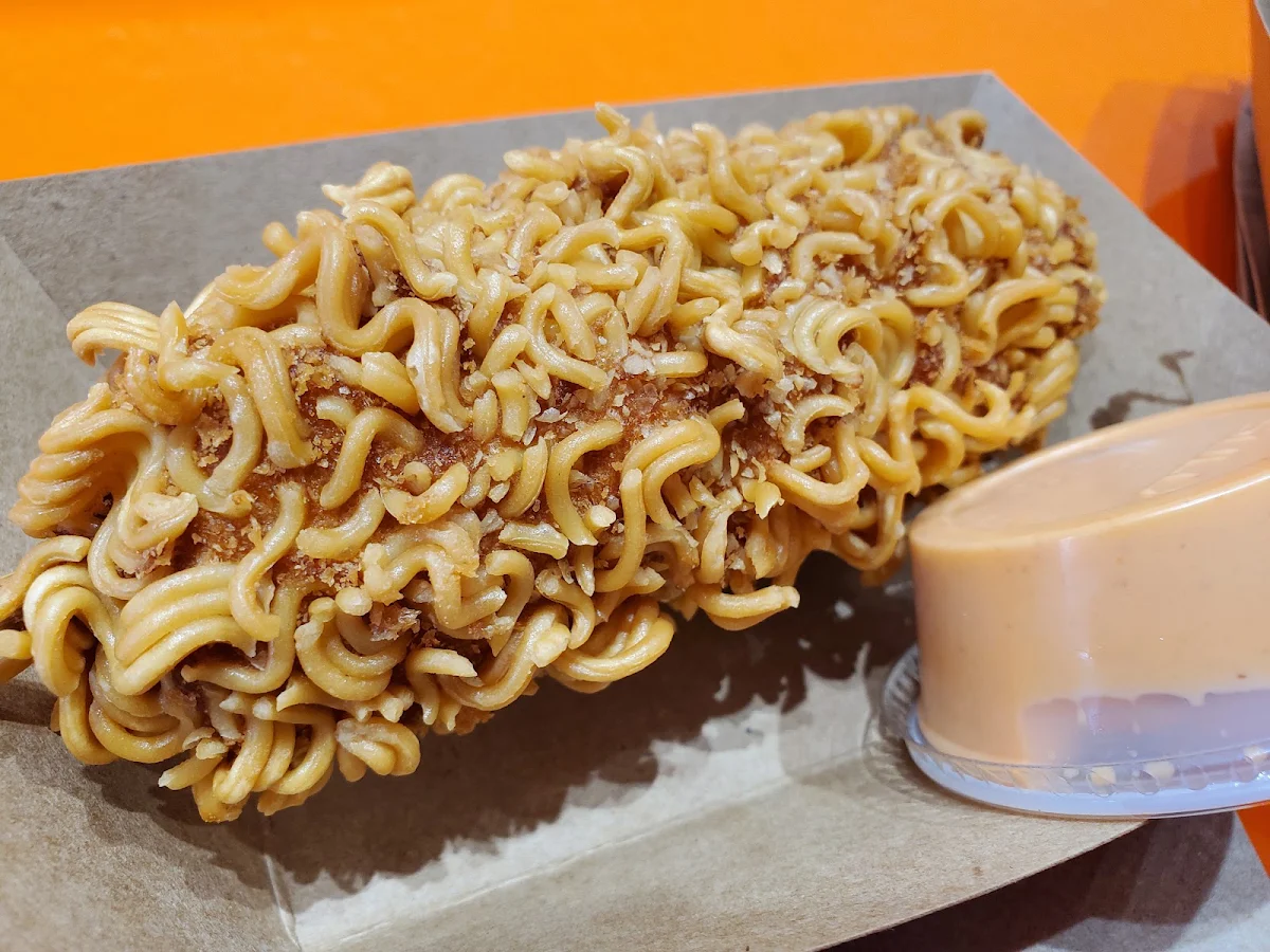 Ramen Covered Hot Dog