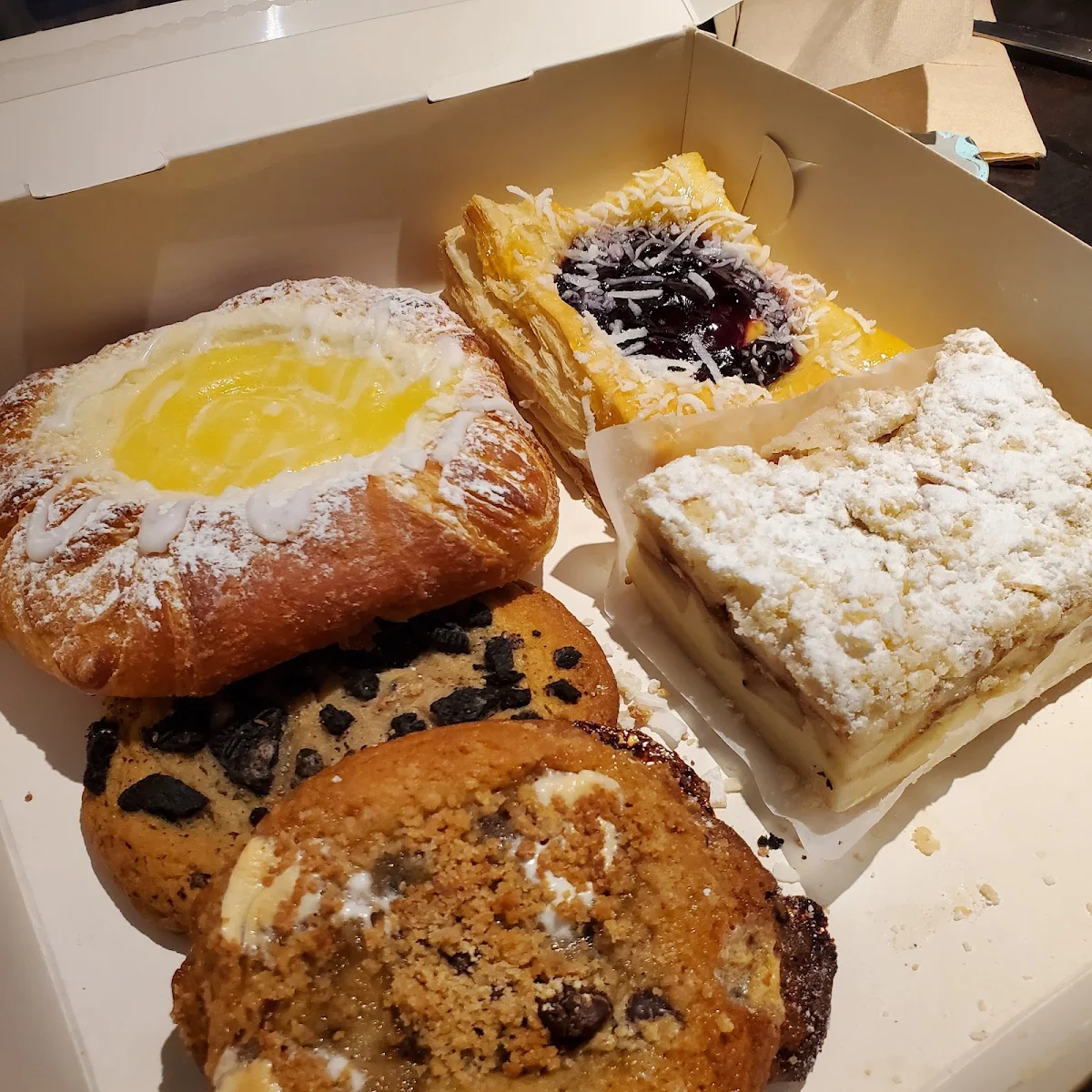 Lemon Cheese Danish Blueberry Square PB and Oreo Cookie Smores Cookie Apple Cream Cheese Square