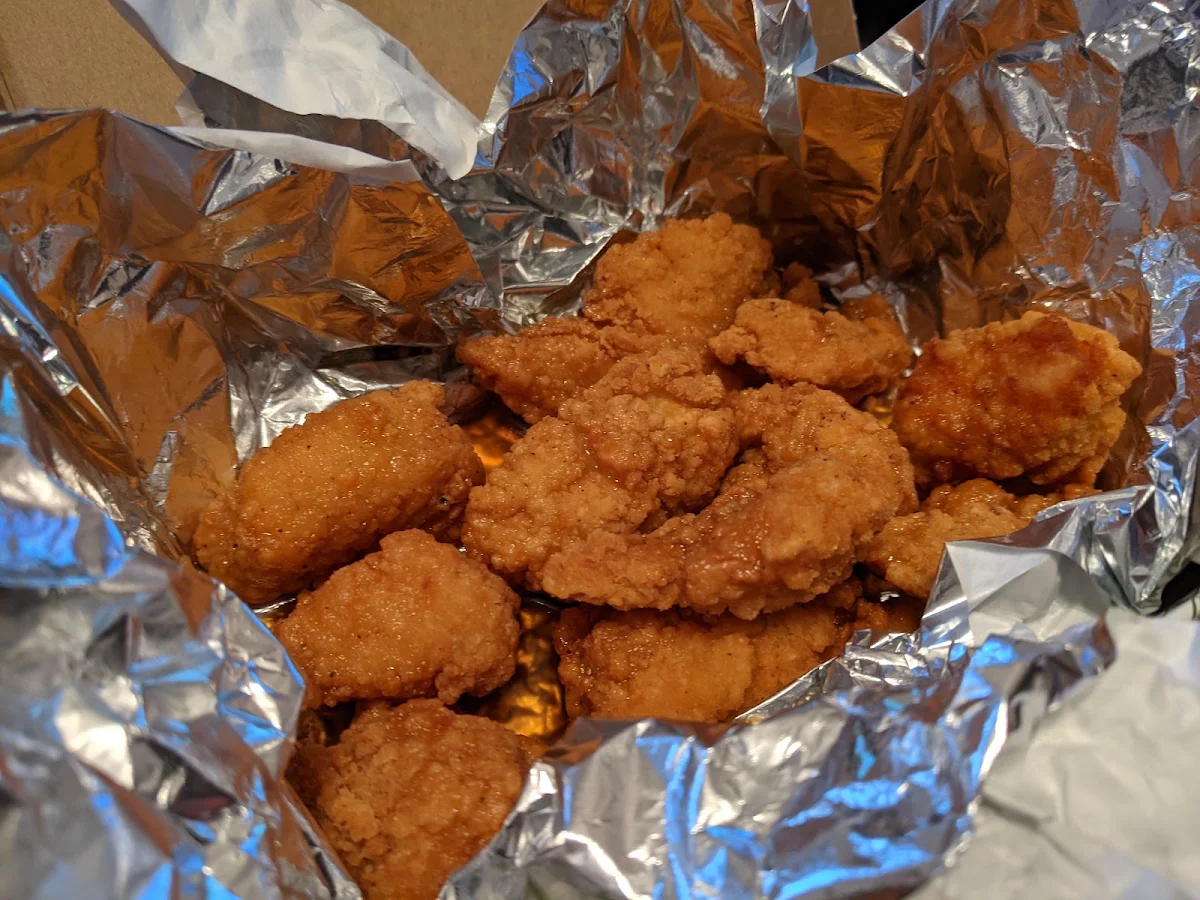 Chicken Poppers with Honey Garlic Sauce