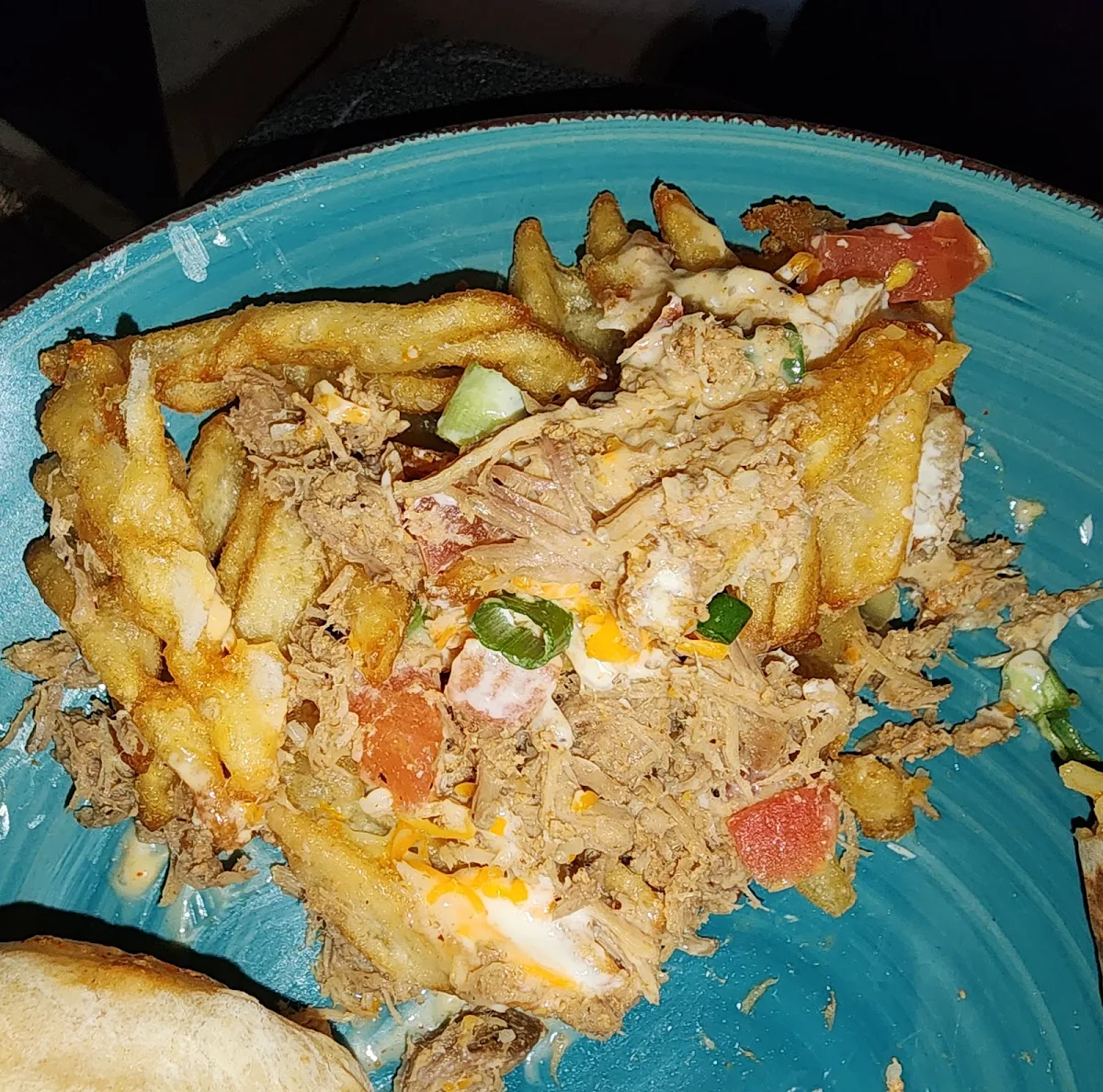 Loaded Waffle Fries with Pulled Pork