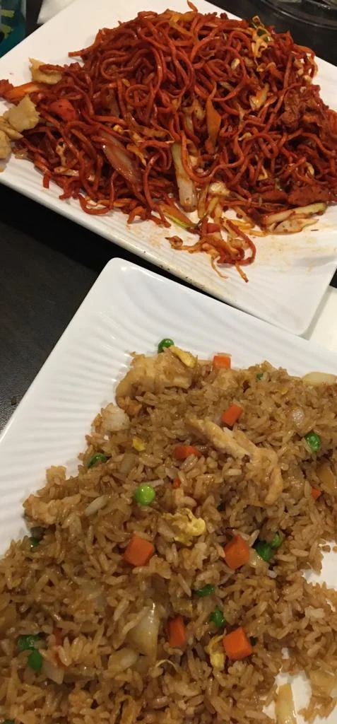 Manchurian Noodles and Chicken Fried Rice