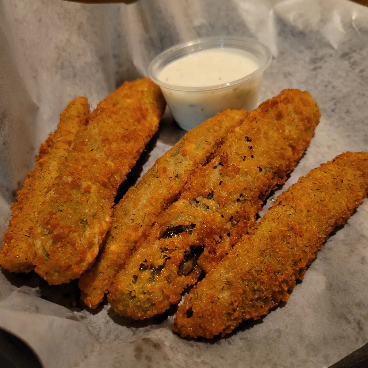 Cornichon Frits Fried Pickles