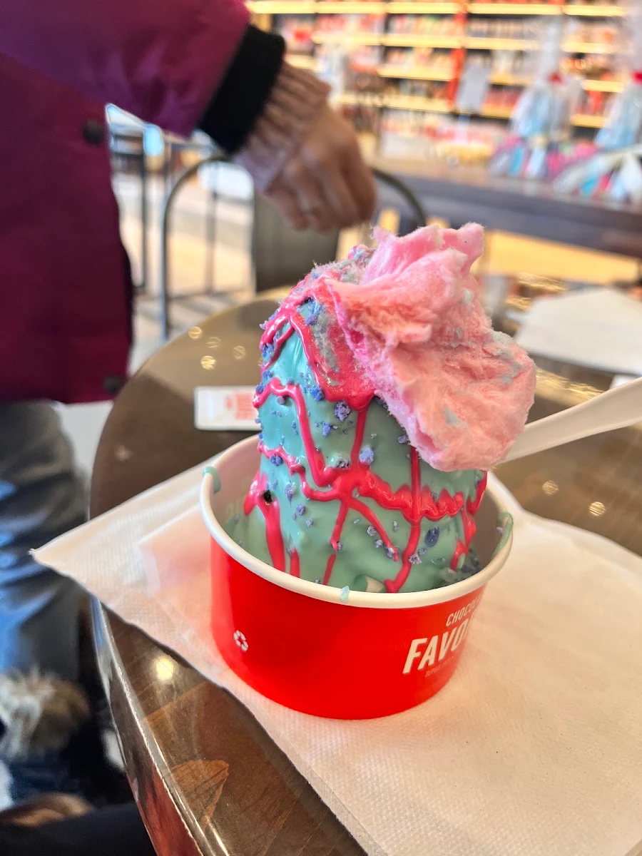 Cotton Candy Dip Vanilla Icecream