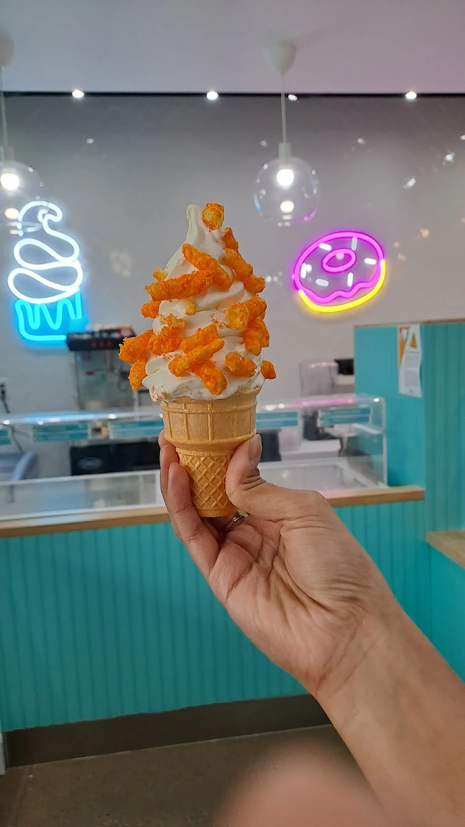 Vanilla Ice Cream with Cheetos