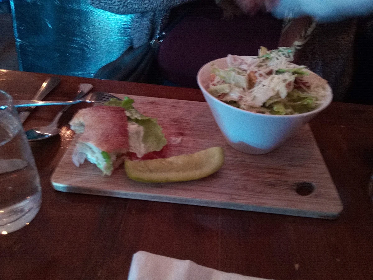 Turkey Club Sandwich with Side Ceasar Salad