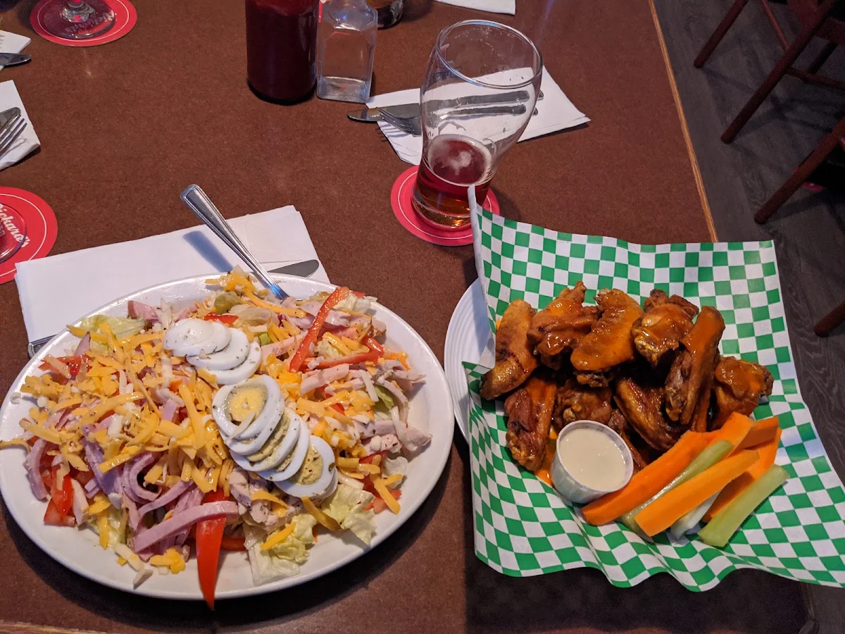 Chicken Wings and a Cobb Salad