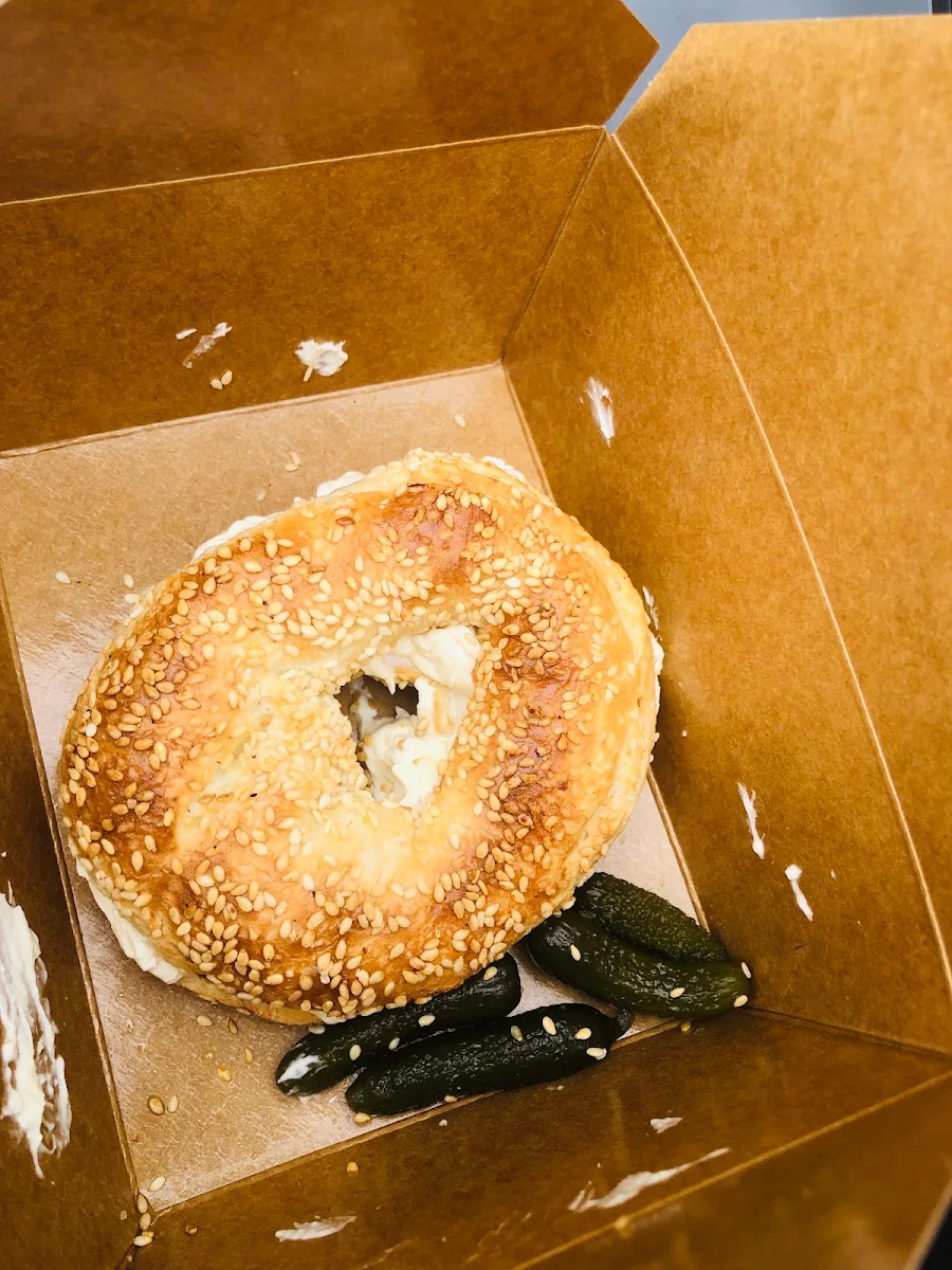 Seasame Seed Bagel with Cream Cheese