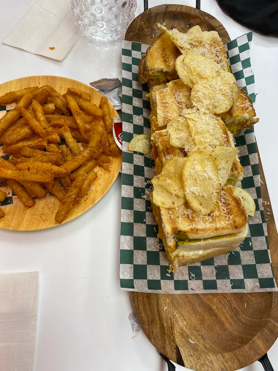 Peri Peri Fries and Bombay Sandwich
