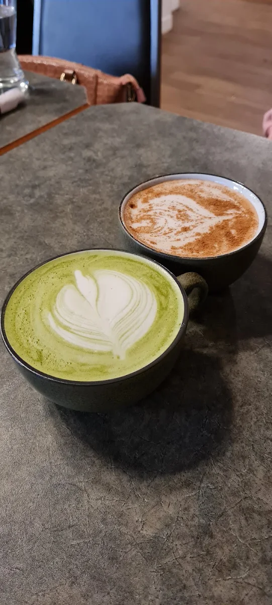 Matcha Latte and a Chai Latte