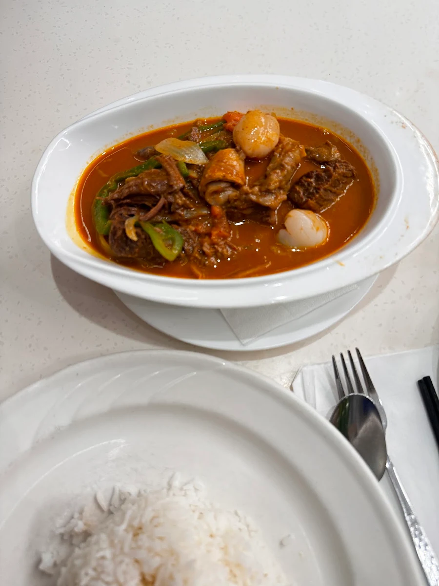 Red Curry Beef Brisket with Rice