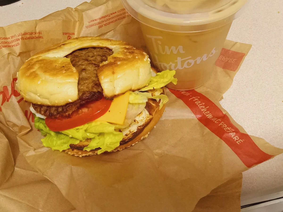 blt Sandwich and Iced Coffee