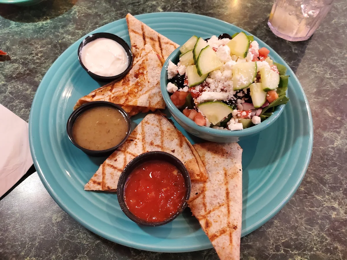 Quesadillas with Greek Salad