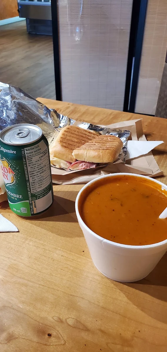 Ham and Havarti with Homemade Tomato and Basil Soup