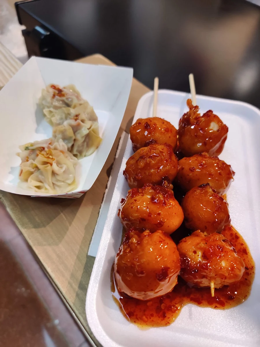 Kwek Kwek Quail Eggs and Shao Mai