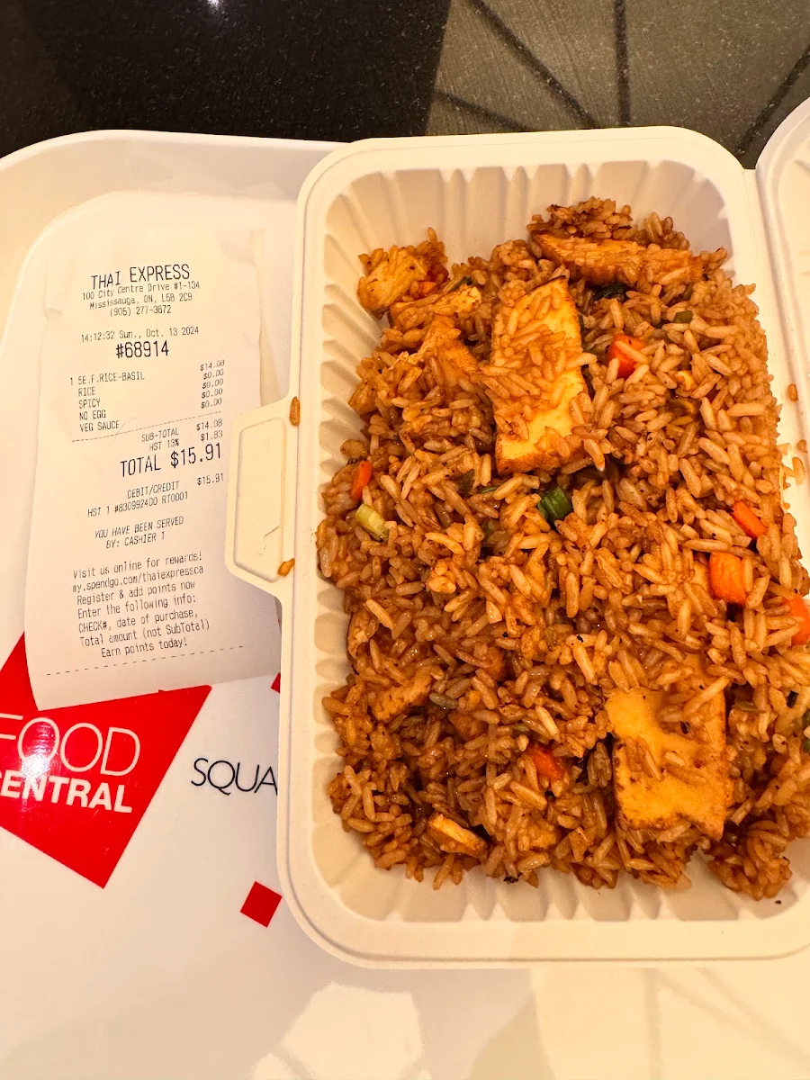 Vegan Basil Fried Rice with Tofu