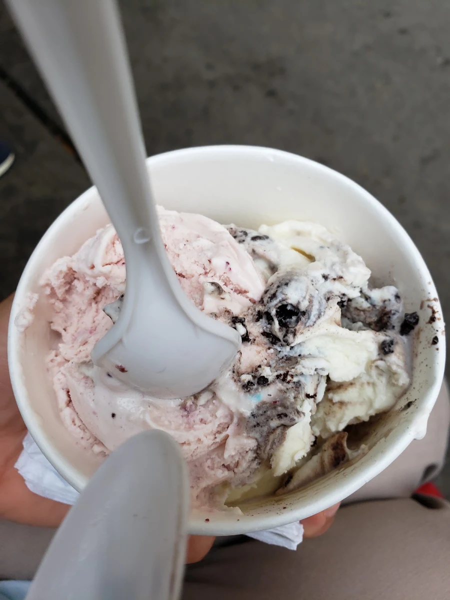 Strawberry Ice Cream with Cookies & Cream