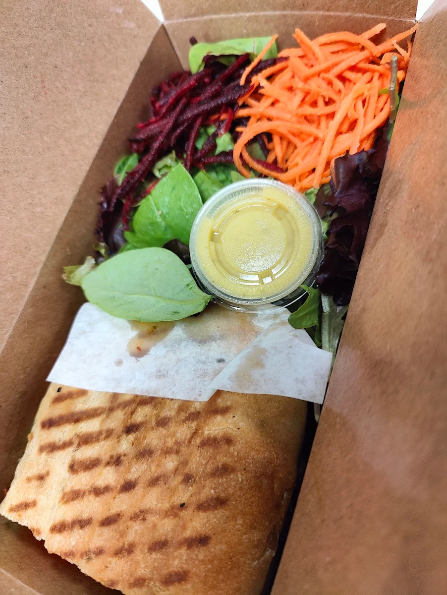 Smoked Salmon Panini & Side Baby Green Salad