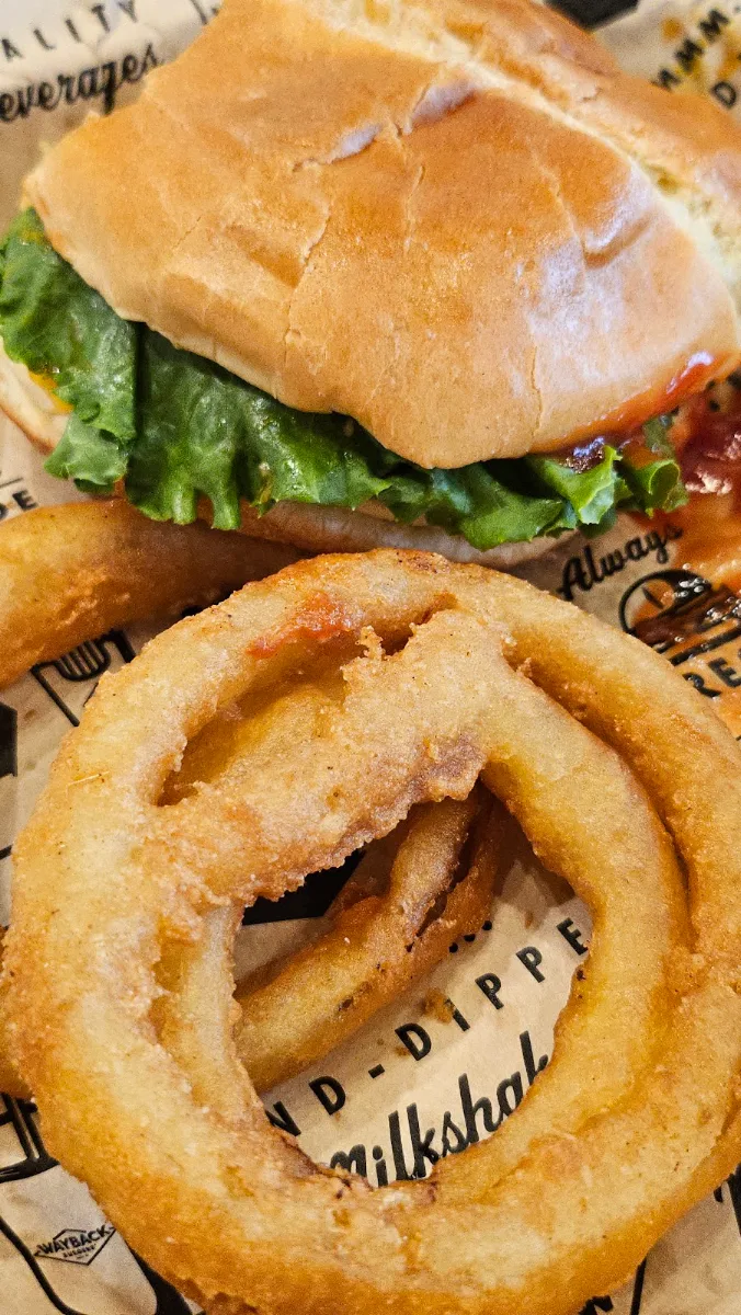 Classic Wayburger and Onion Rings