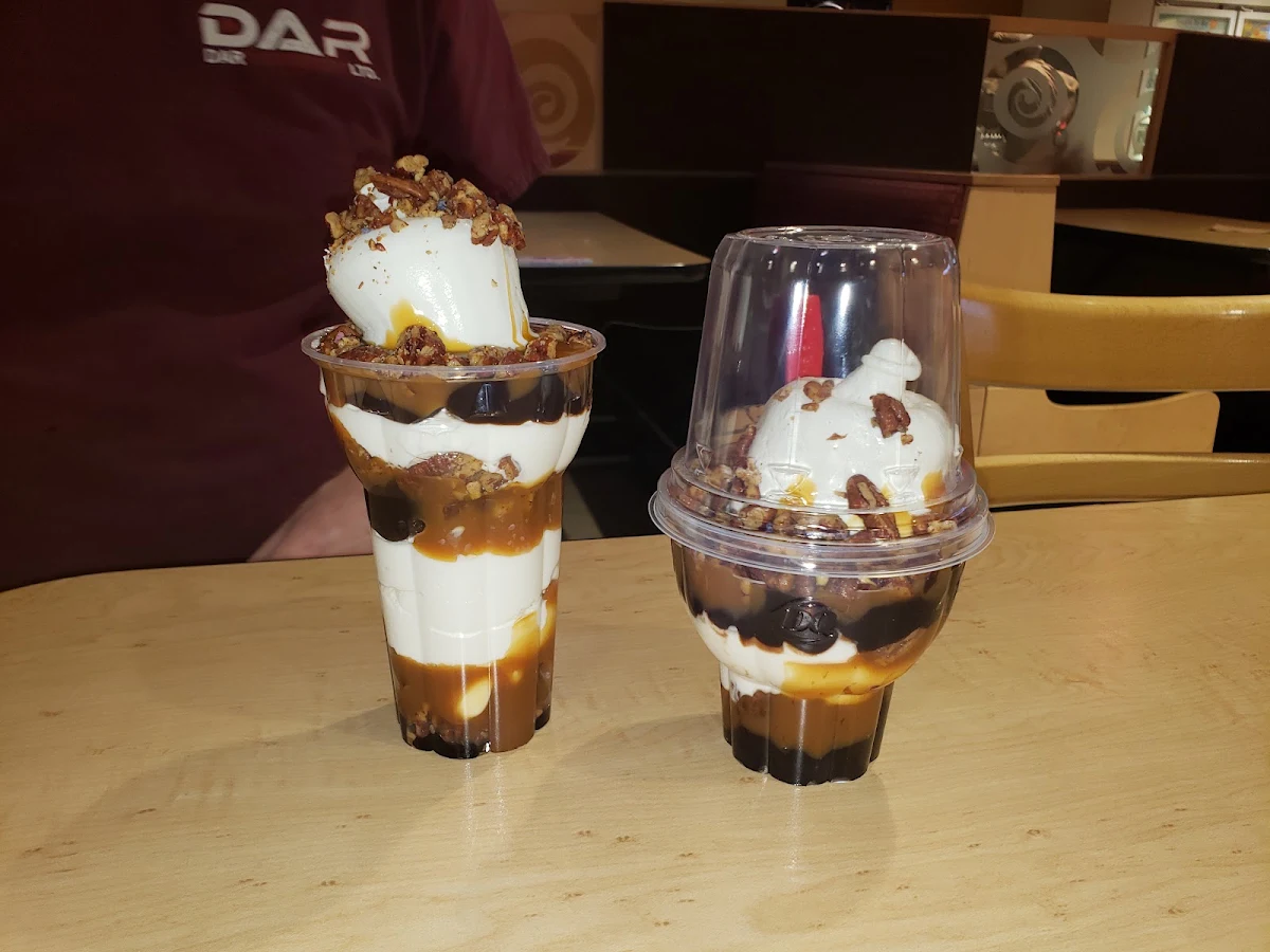 Peanut Butter Parfait Minus Peanuts Add Carmel and Peacans
